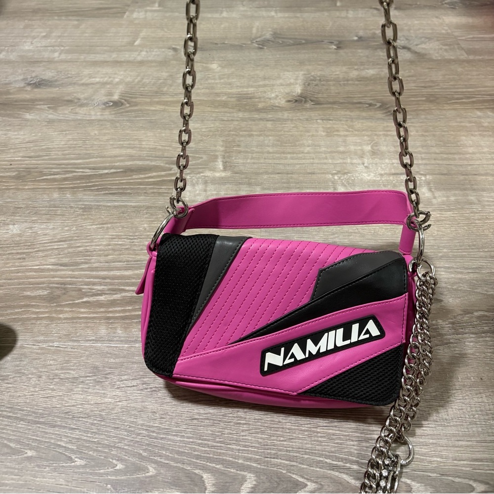NAMILIA Pink and Black Crossbody Bag